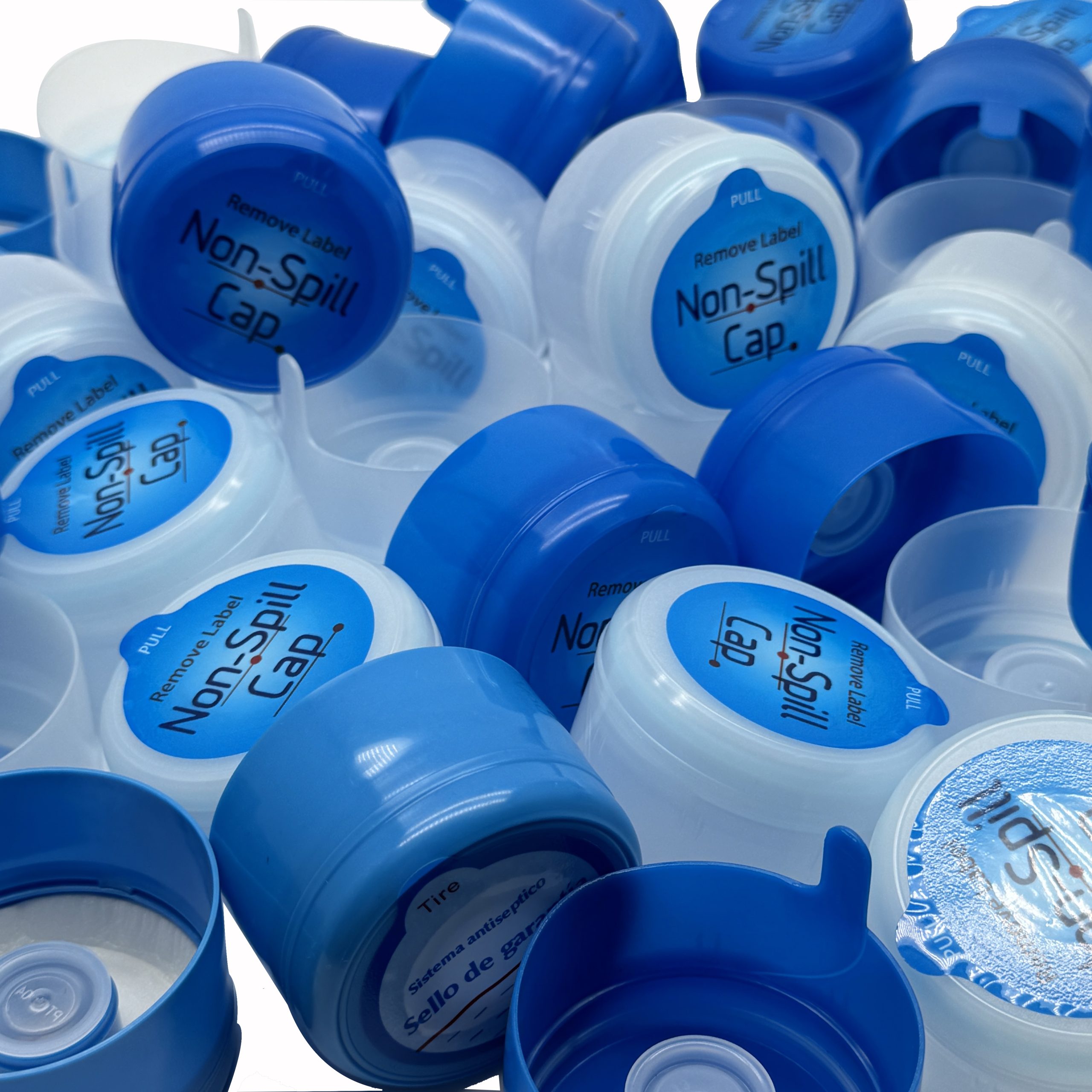 55mm reusable non-spill plastic caps