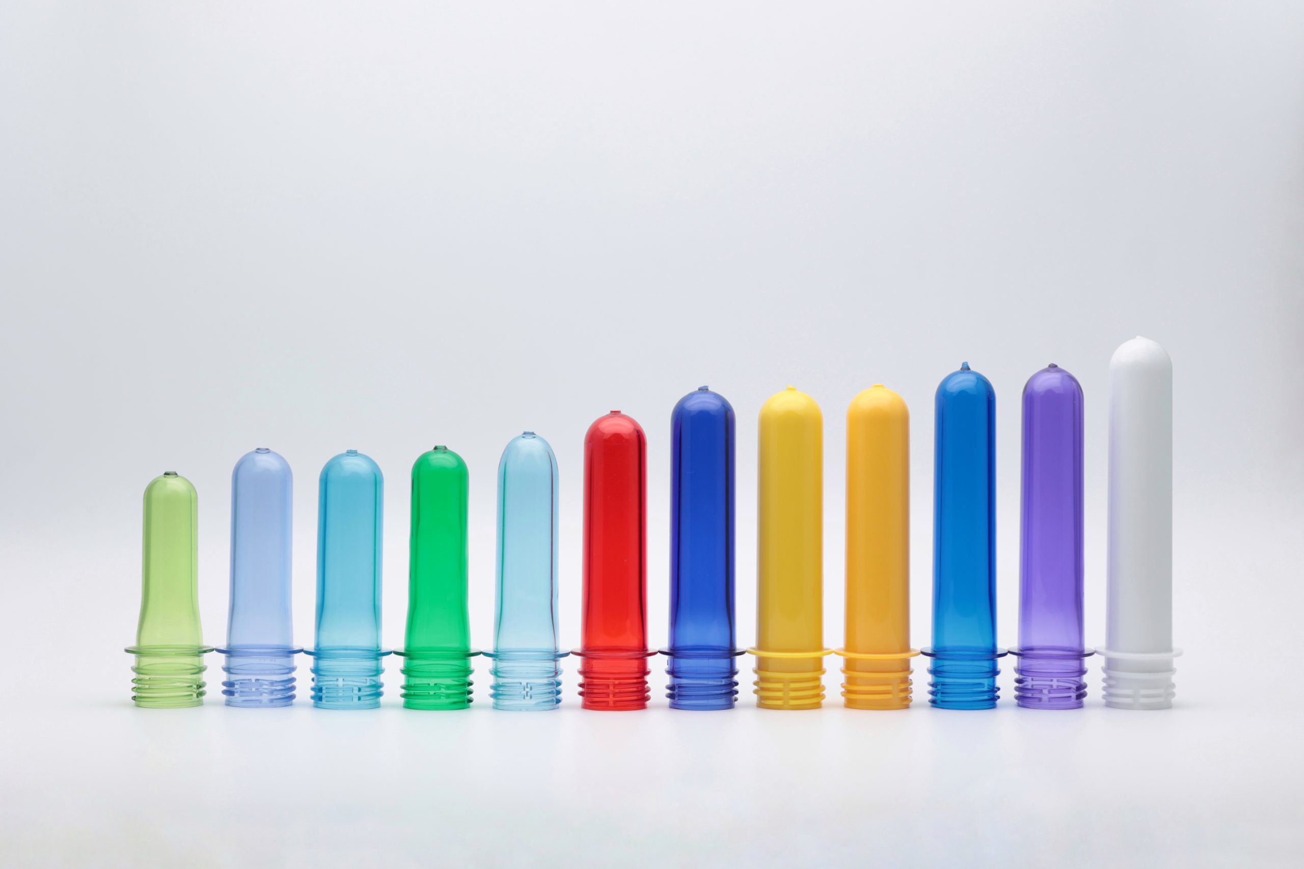 28mm PET preforms in multiple colors and weights